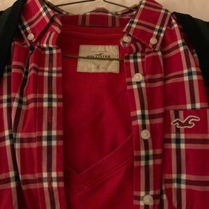 Hollister V neck shirt with matching long sleeve LOGO shirt